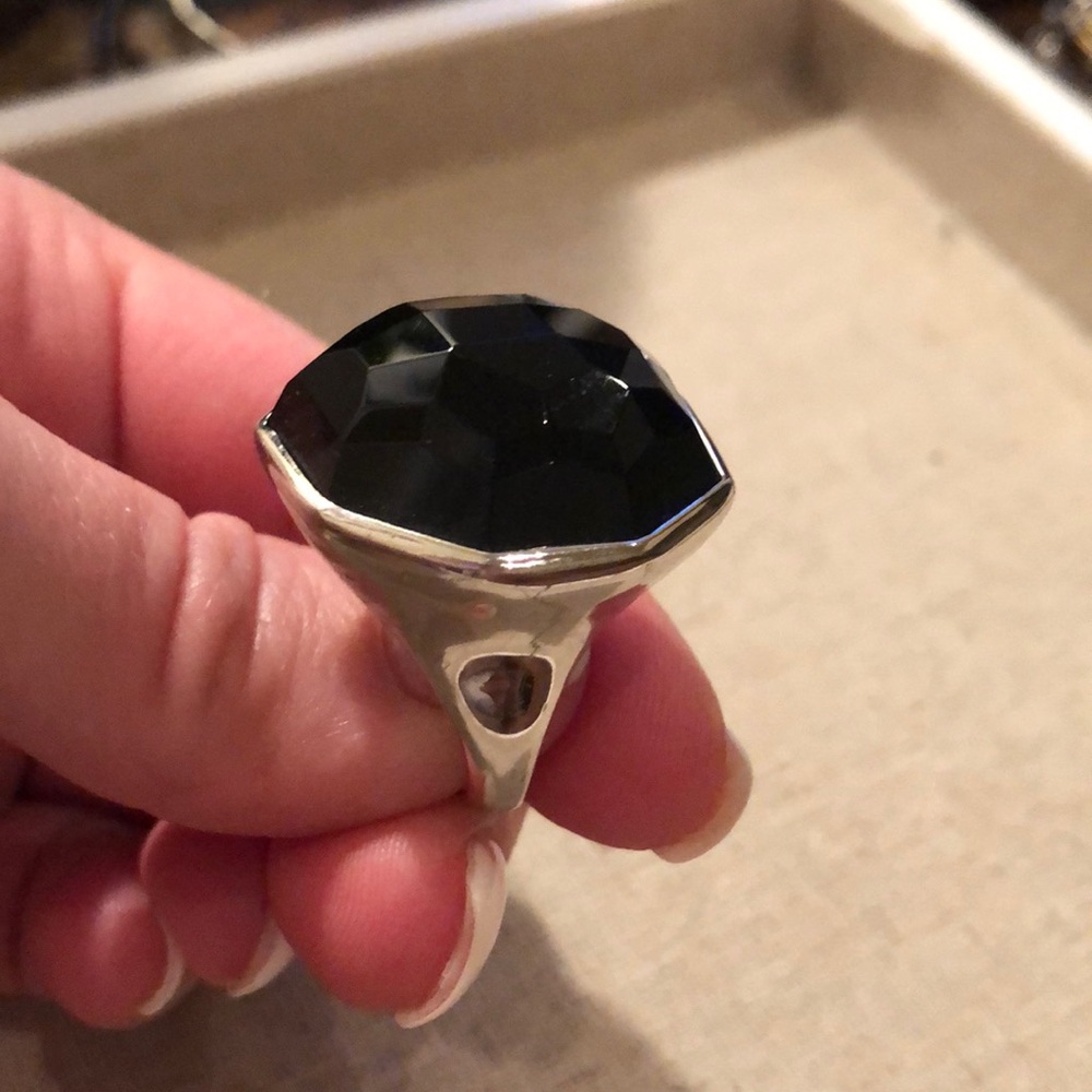 Stella faux Onyx statement ring